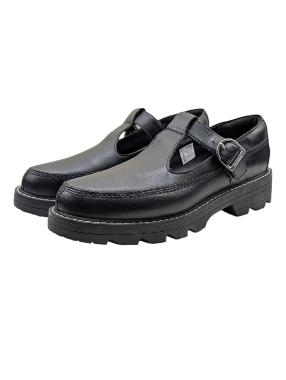 Sorel Revel Ave Black Leather Mary Jane Lug Sole Shoes Women's Size 11 EUC - Picture 9 of 13